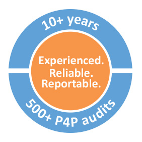Experienced. Reliable. Reportable. 10+ years. 500+ P4P audits.